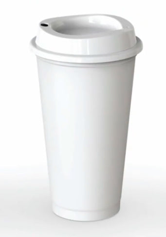 Hot & Cold Cup with Lid 16oz White