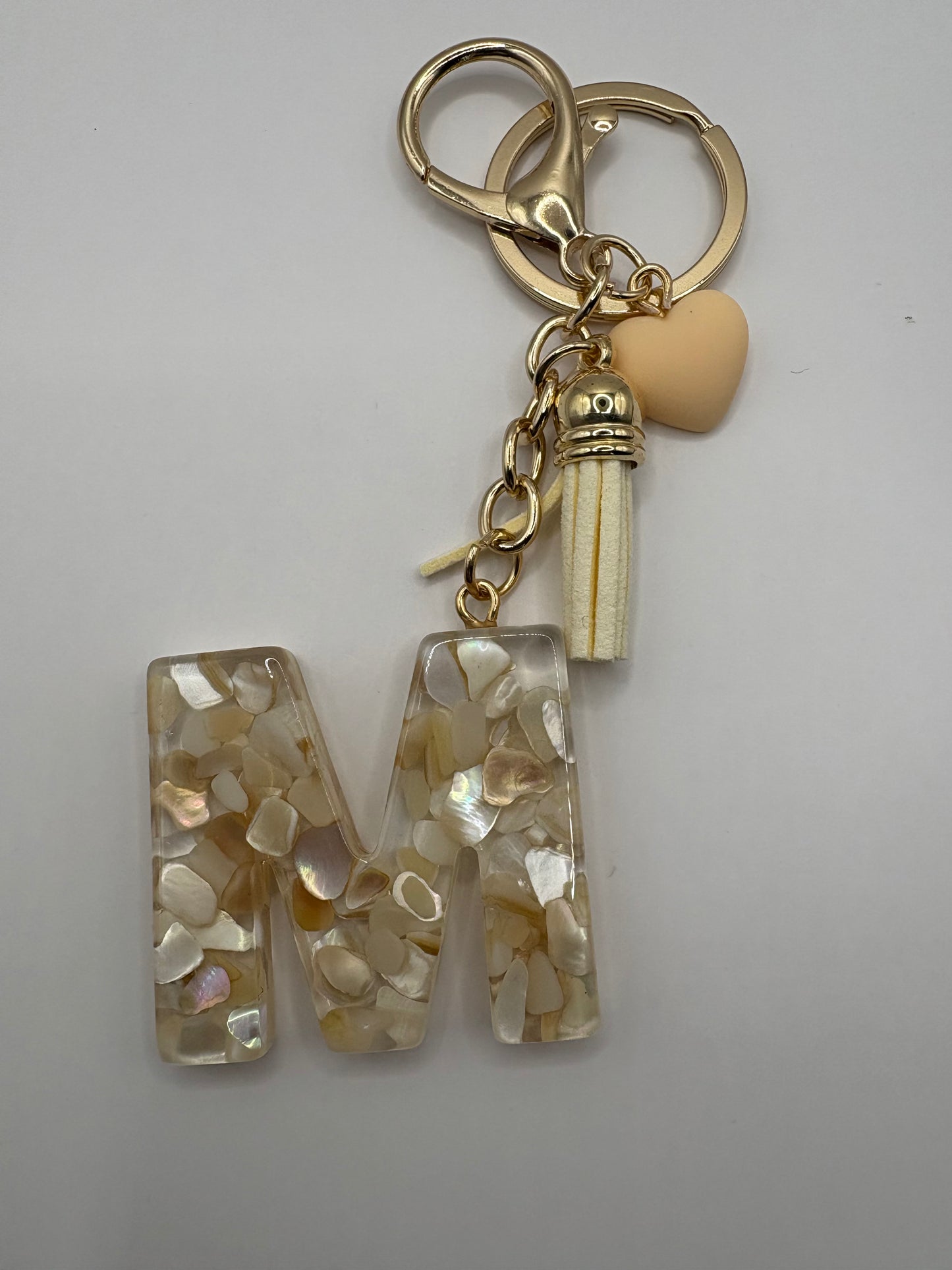 Resin Letter Initial Keyring