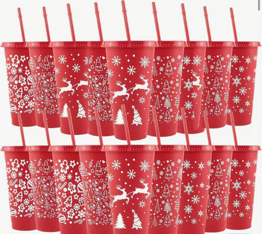 Cold Cup Red Christmas 24oz
