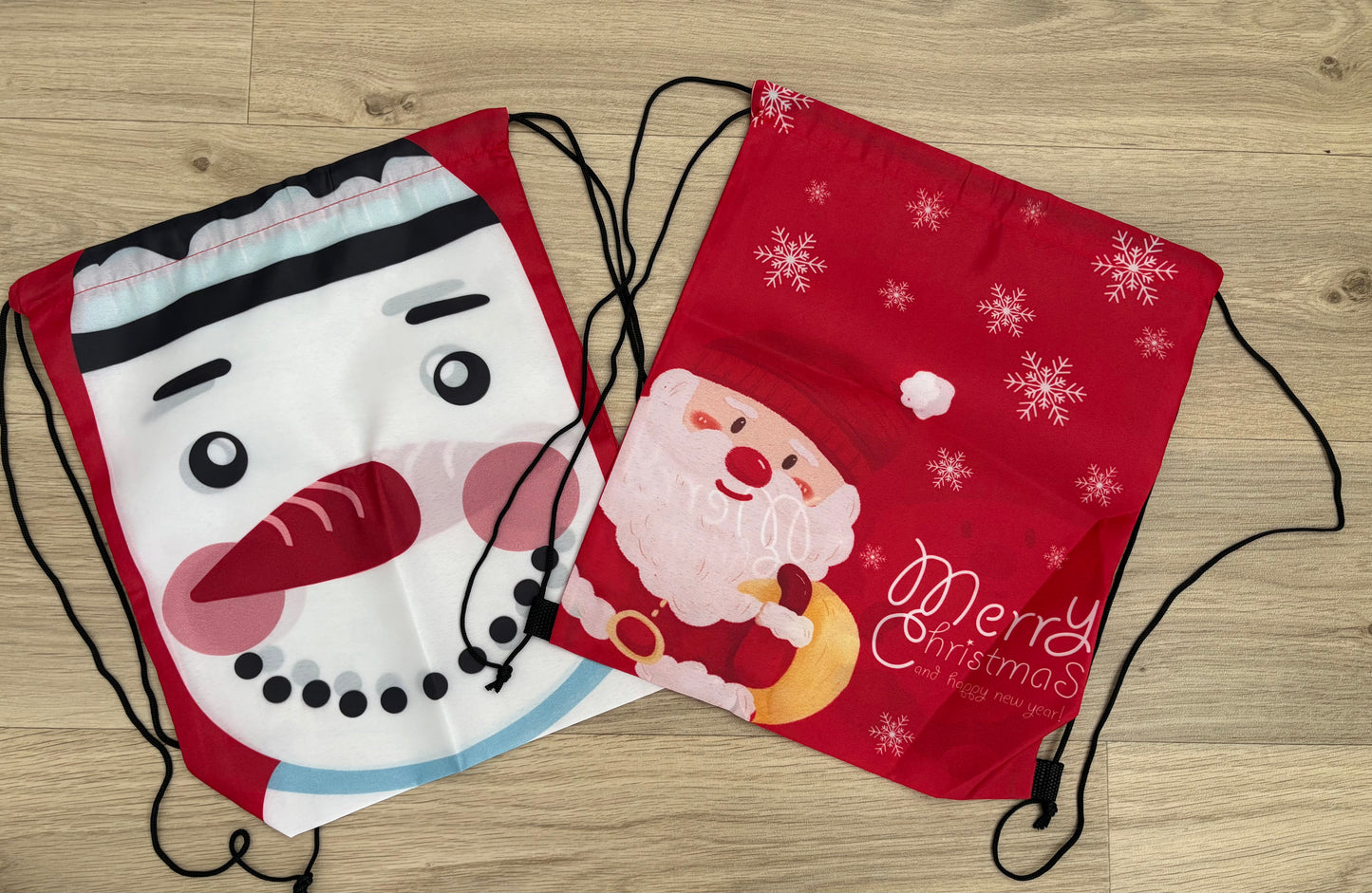 Christmas Polyester Rucksack / Gift Bag