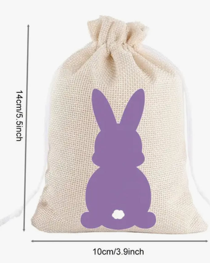 Treat Pouch - Hessian Drawstring Easter - Choose Colour