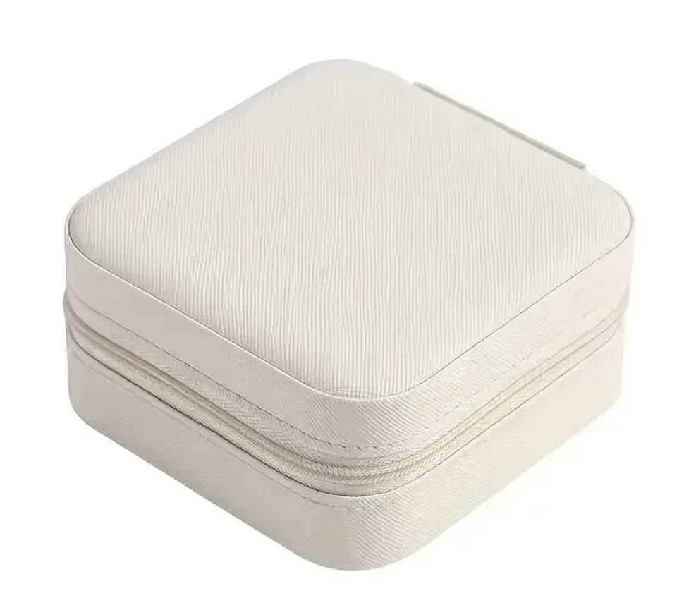 PU Leather Jewellery Box White