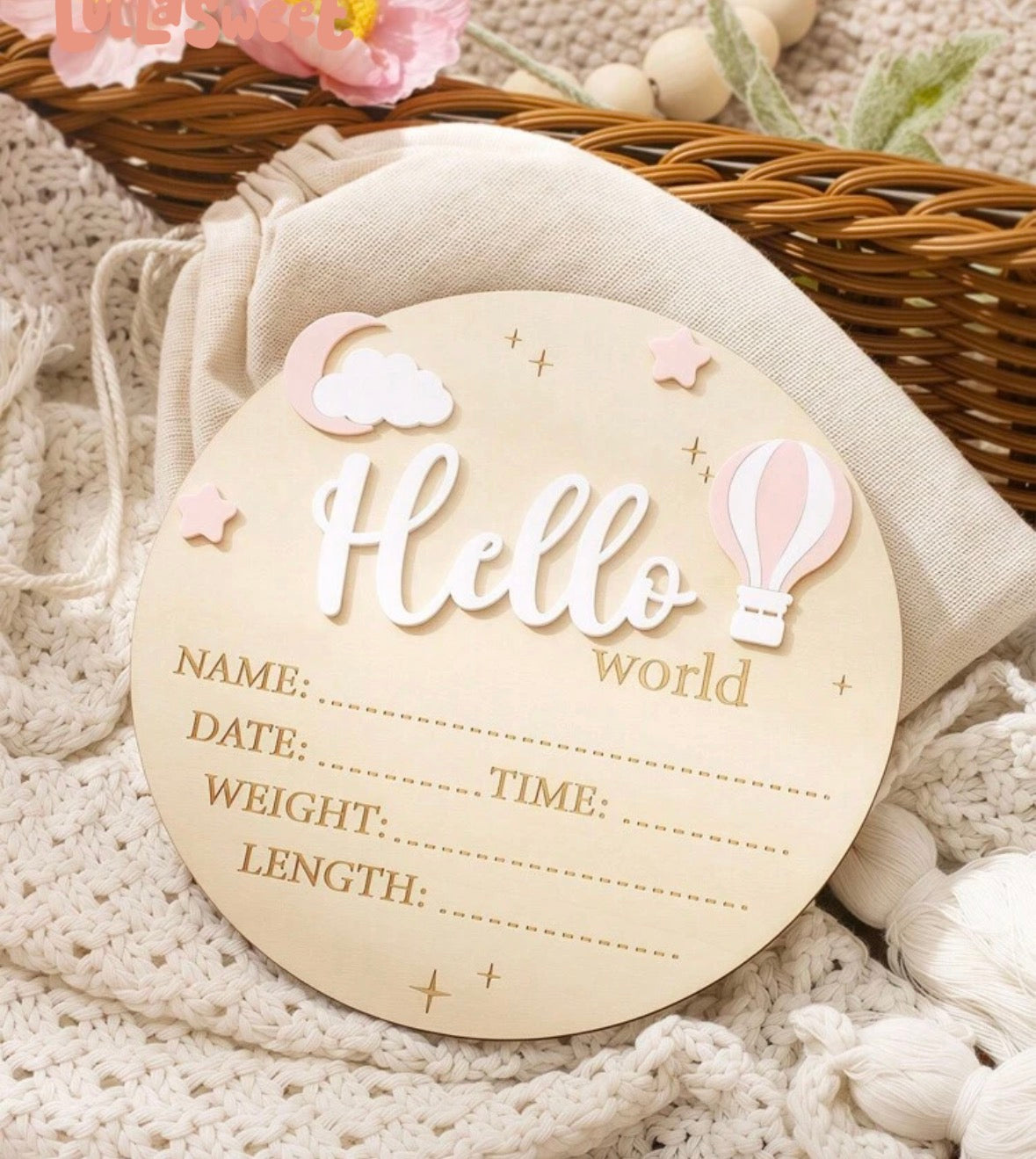 Hello World Announcement Board Pink