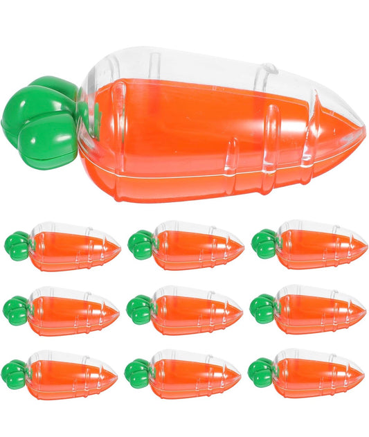 Carrot Plastic Fillable Sweet Tub Half Transparent Half Opaque