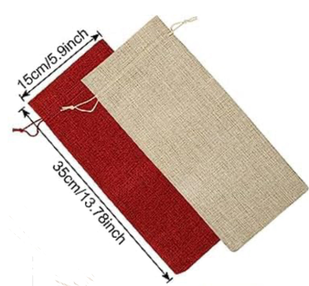 Burlap Bottle Bags