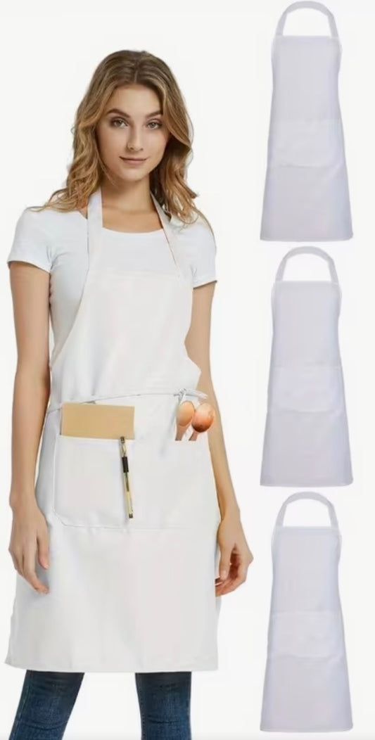 Polyester Apron - White Adult One Size