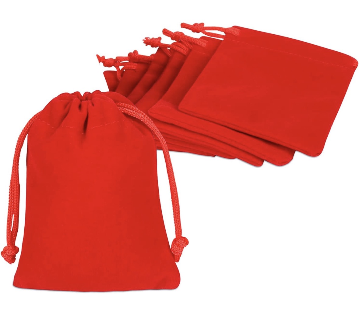 Red Velvet Drawstring Pouch