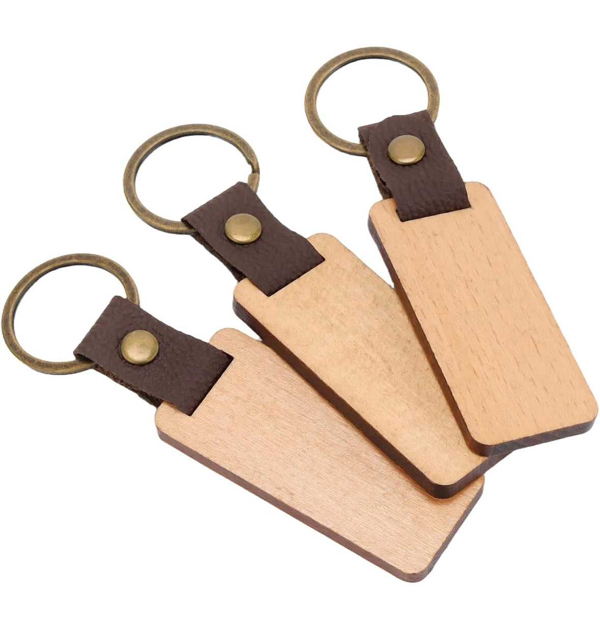 Wood / Leather Keyring
