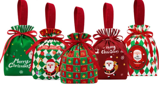 Christmas Velvet Drawstring Bag - Large 20cm