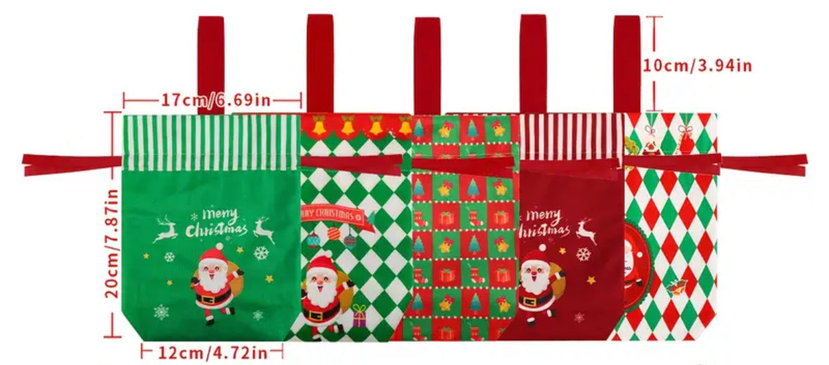 Christmas Velvet Drawstring Bag - Large 20cm