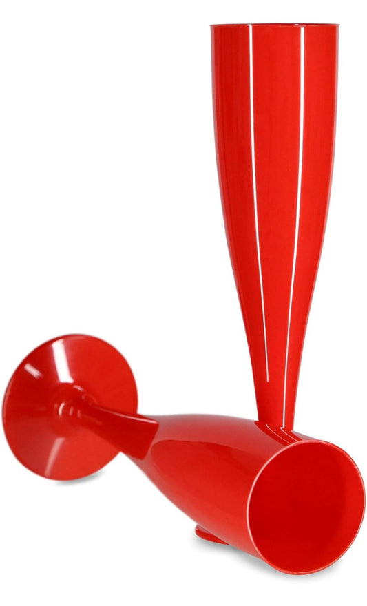 Flutes Red Plastic x 10 Pack
