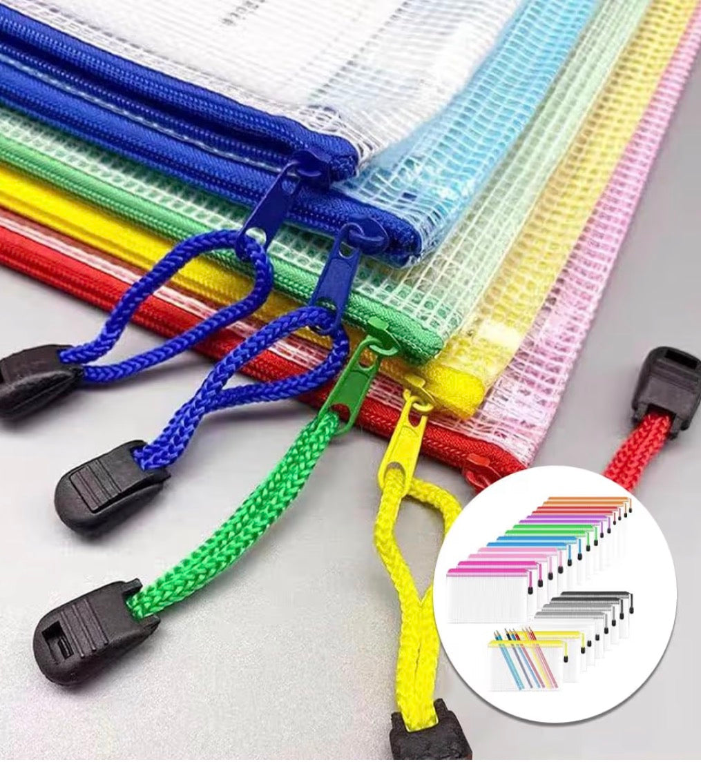 A4 Waterproof Plastic Mesh Pencil Case / Document Bag / Storage Bag