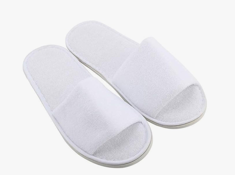 Open Toe Spa Slippers One Size. High Quality.Thick rubber coated sponge sole.