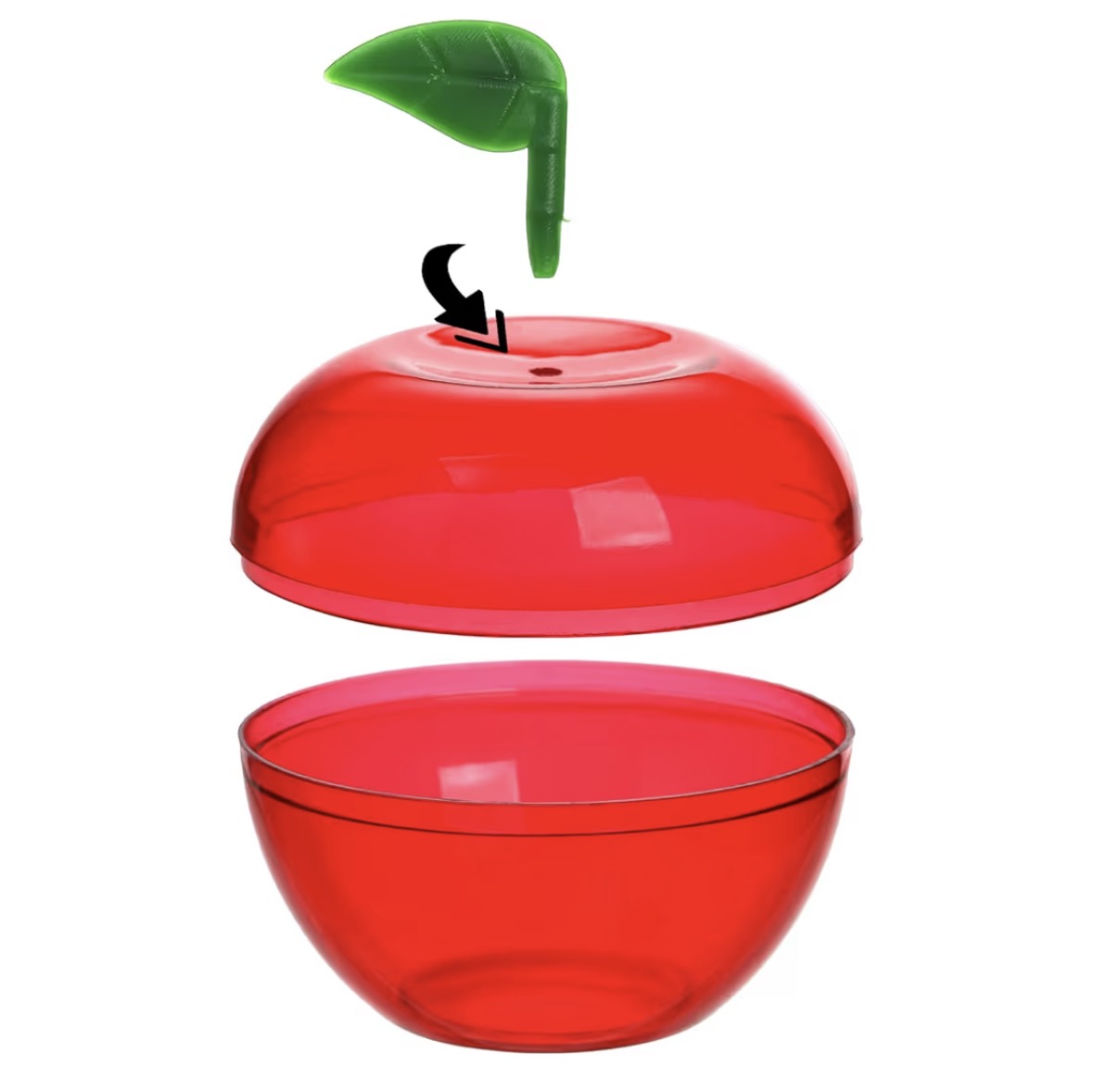Apple Red Plastic Sweet Treat Container Teacher Gift