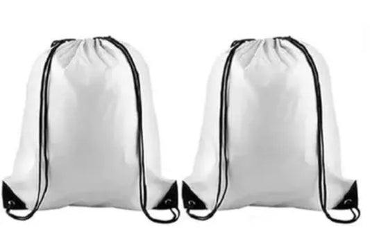 Rucksack White Polyester Blend Unisex Bag