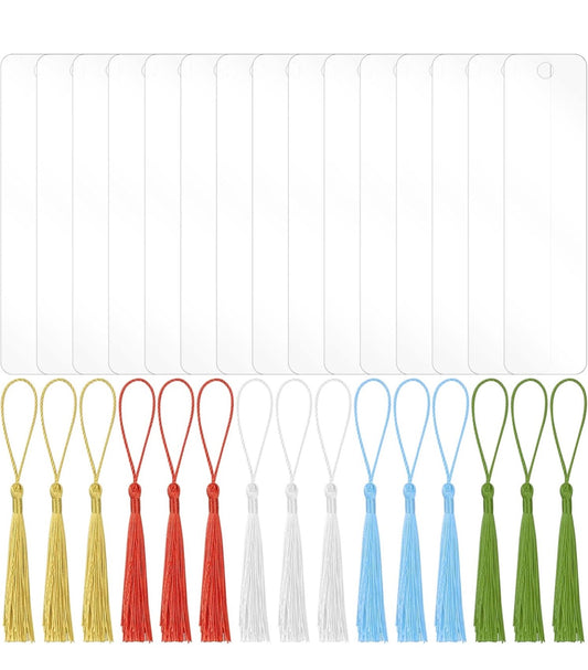 Bookmark Clear Acrylic with Tassel