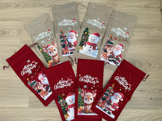 Xmas Bottle Bags