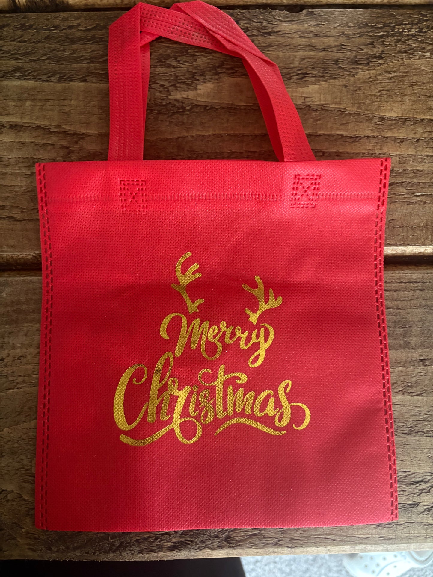 Christmas Non Woven Red Tote Bag