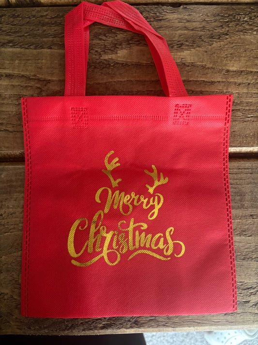 Christmas Non Woven Red Tote Bag