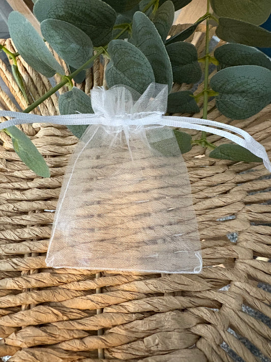 Organza Drawstring Bag Small White