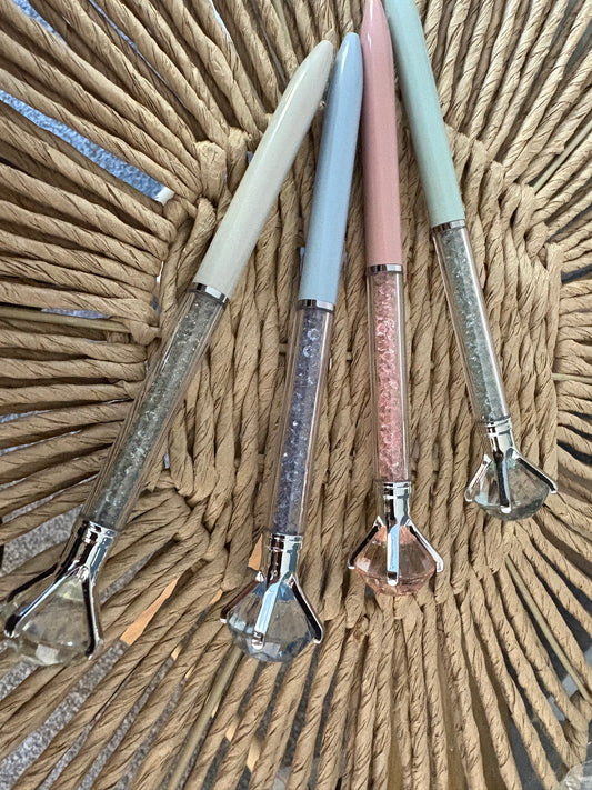 Diamond Topped Ballpoint Pen - Choose Colour