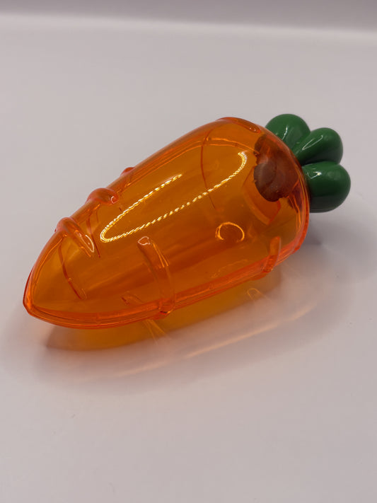 Carrot Plastic Fillable Sweet Tub Orange Transparent