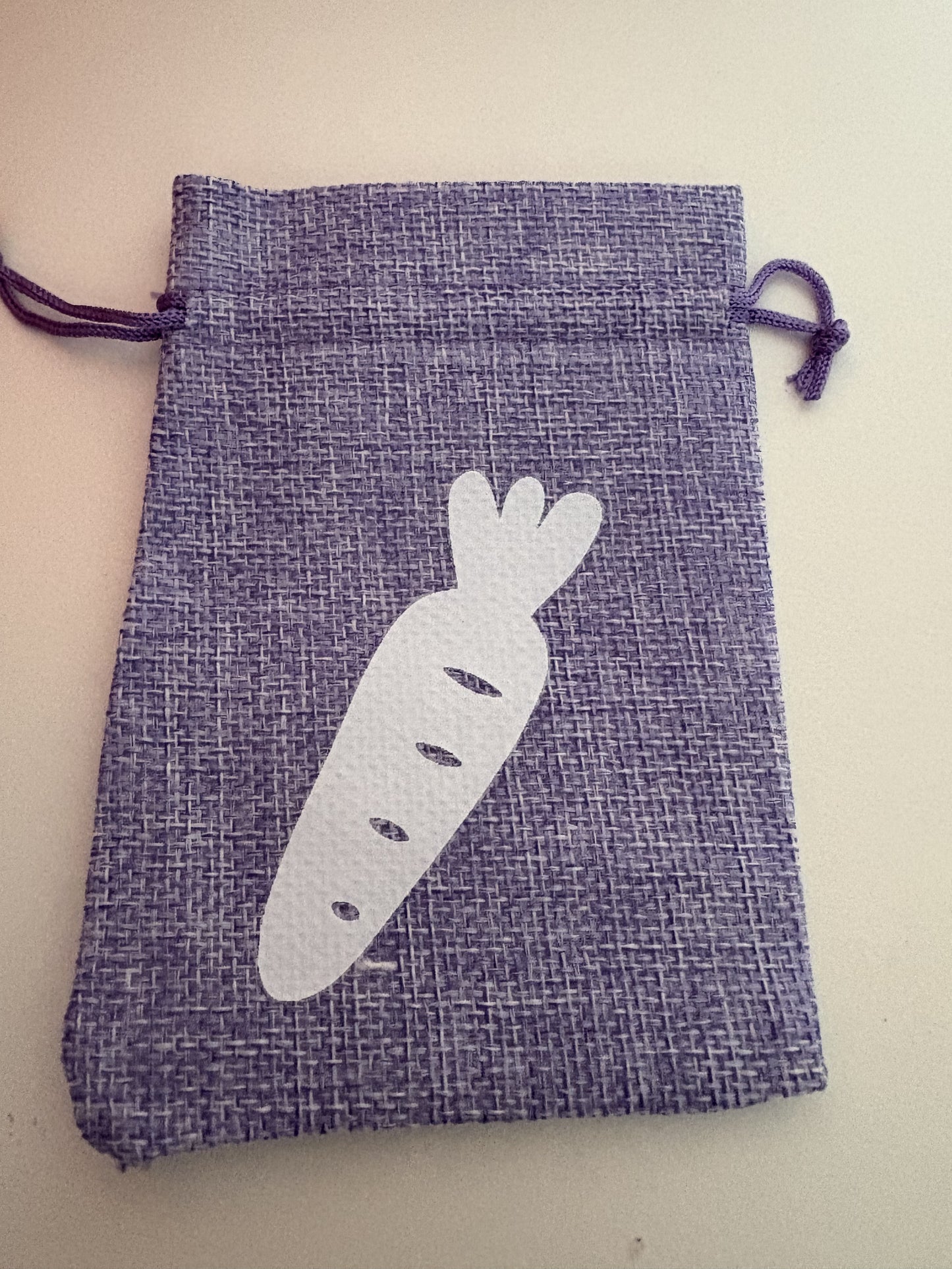 Treat Pouch - Burlap Drawstring Easter - Choose Colour