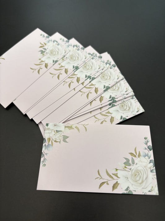 Business Cards x Blanks Flower Design