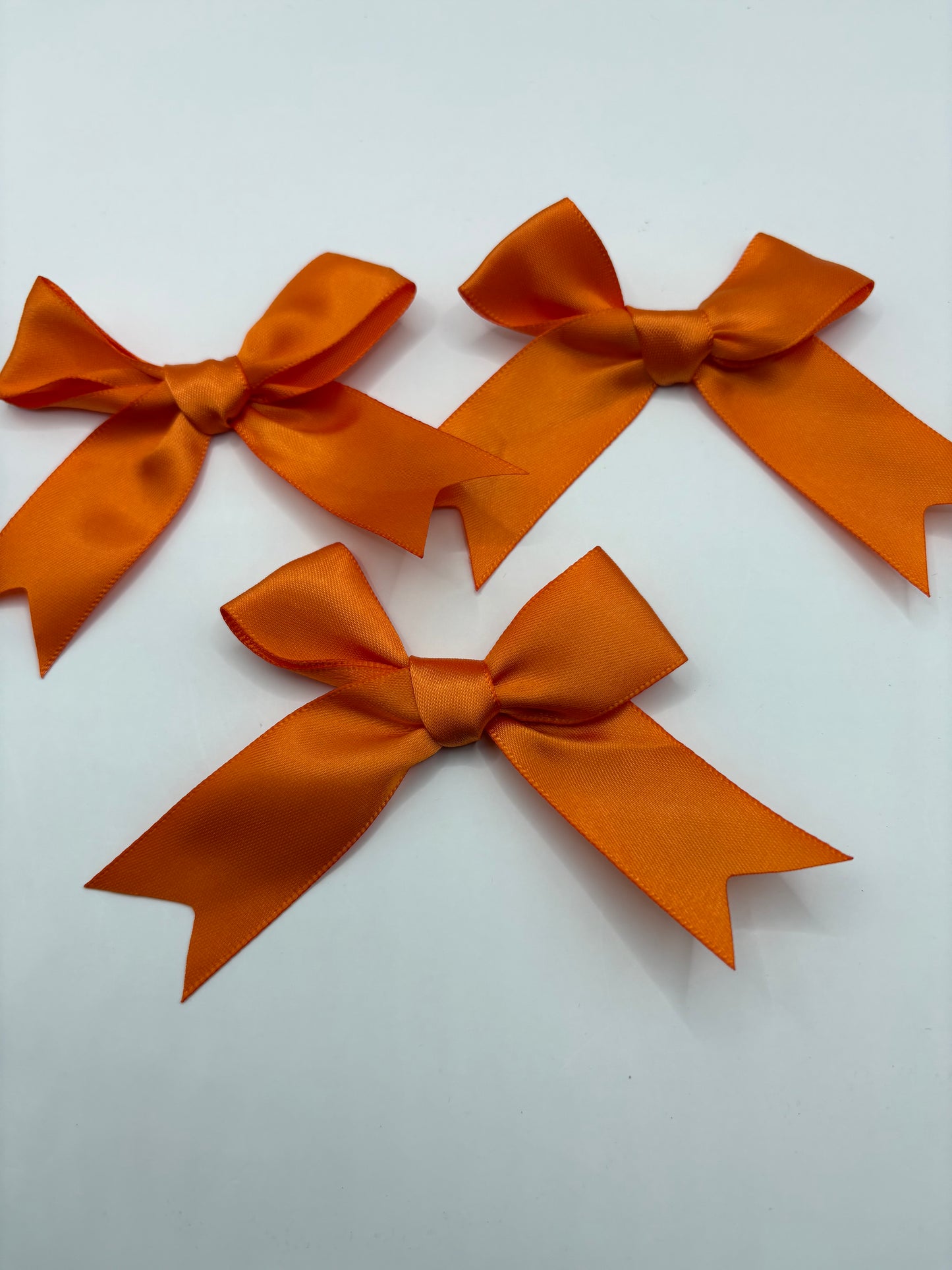 Pre Tied Orange Satin Ribbon Bow