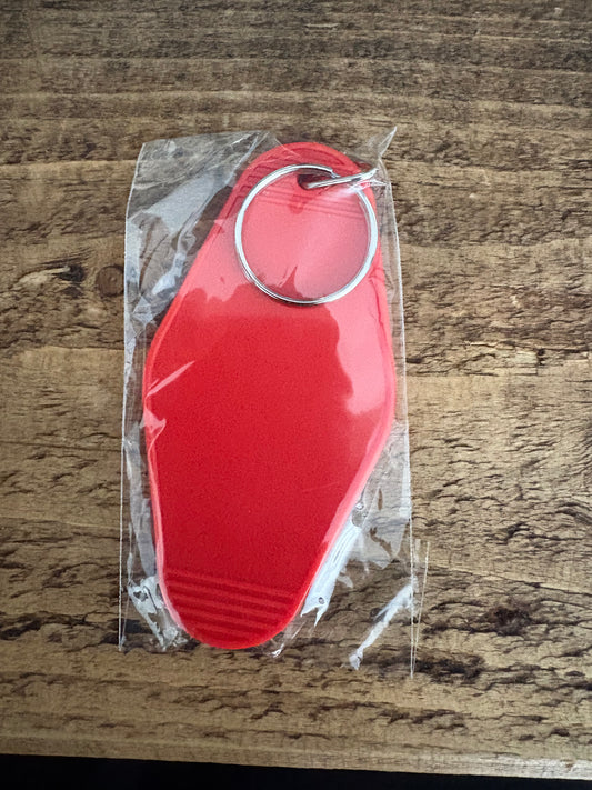 Motel Style Keyring Red